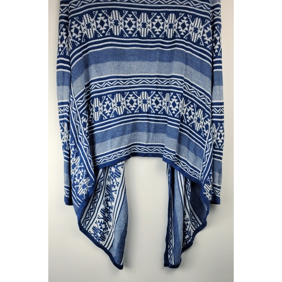 Aztec Tribal Print Waterfall Knit Cardigan - Picture 5 of 7